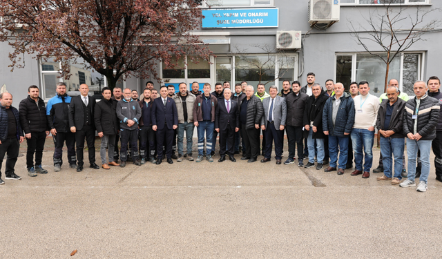 Başkan Bozbey, BUSKİ personeliyle bayramlaştı