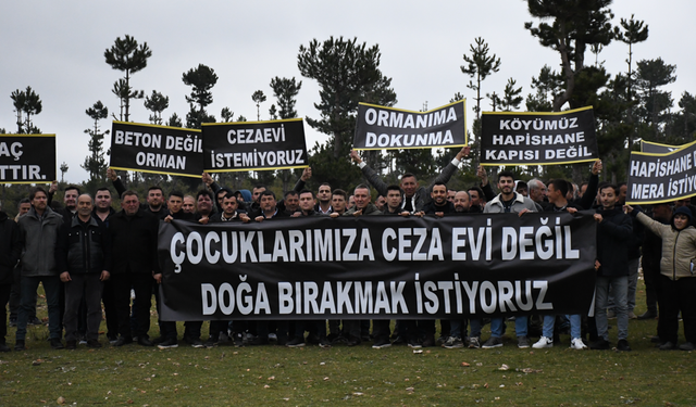 Bursa'da köylüler, meralarına yapılmak istenen cezaevi için toplandı