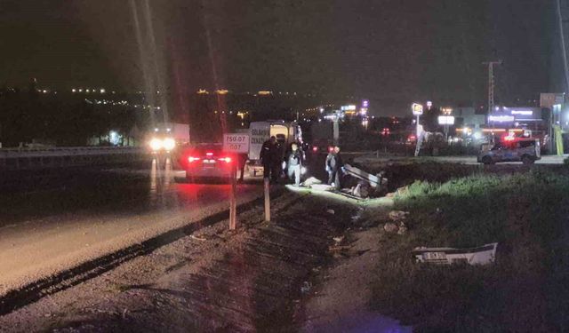 Ankara'da kontrolü kaybeden araç takla attı: 1 ölü, 2 yaralı