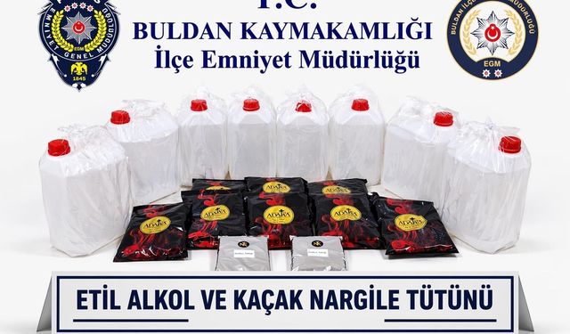 Buldan'da kaçak alkol ve tütün operasyonu düzenlendi