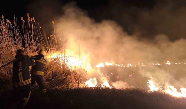 Anız yangını korkuttu