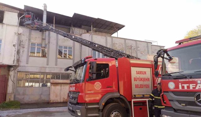 Halı yıkama atölyesinde çıkan yangın söndürüldü