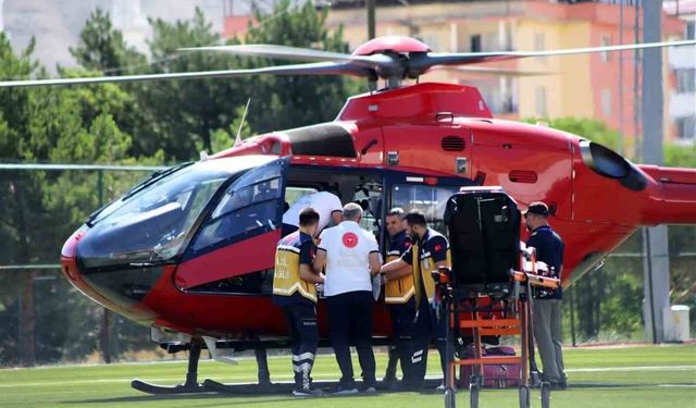 Kalp krizi geçiren hasta hava ambulansıyla Malatya'ya sevk edildi