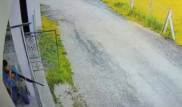 Komşu kavgası kamerada: Av tüfeğiyle ateş açtı