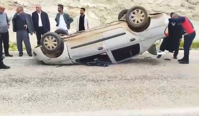 Kontrolden çıkan otomobil takla attı: 1 yaralı