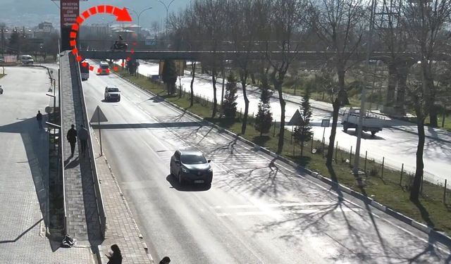 Kütahya İl Emniyet Müdürlüğü'nden motosiklet sürücülerine yaya üst geçidi uyarısı