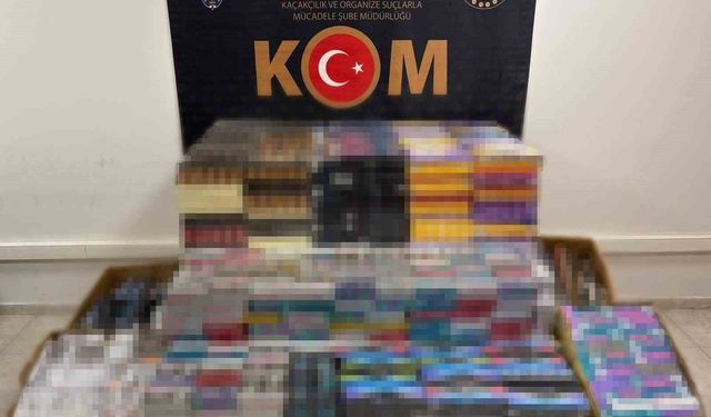 Mardin'de 19 bin paket kaçak sigara ele geçirildi