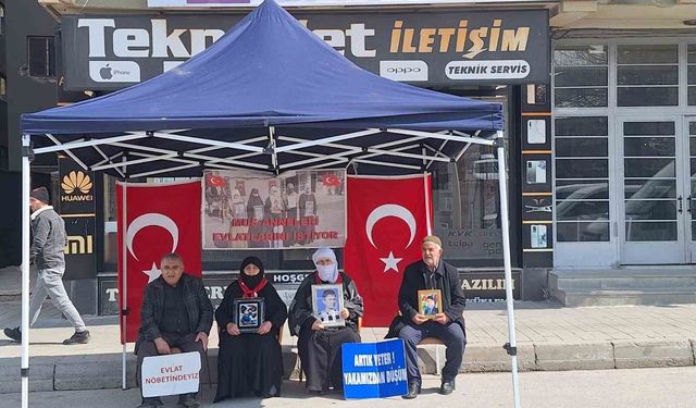 Muş'ta evlat nöbeti sürüyor