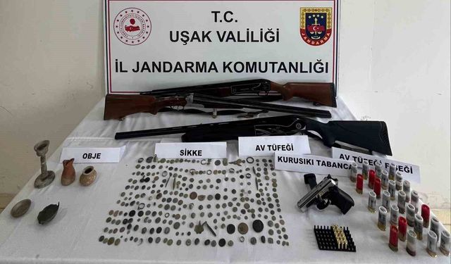 Uşak'ta 284 adet sikke ele geçirildi