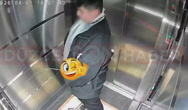 Kurye asansöre  idrarını yaptı cezası ağır oldu!