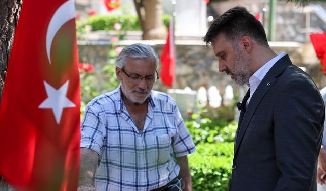 Başkan Vekili Şahin Biba'dan şehitlik, esnaf ve itfaiye ziyareti