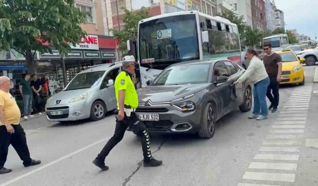 Çerkezköy'de maddi hasarlı kaza sonrası gerginlik