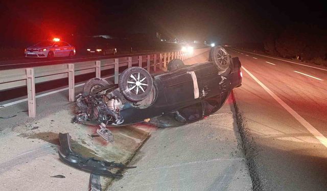 Tekirdağ'da otomobil takla attı: 1 yaralı
