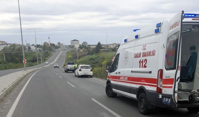 Tekirdağ'da otomobilin çarptığı yaya yaralandı