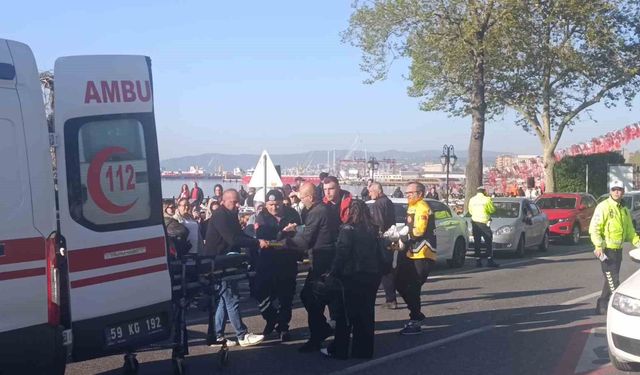Tekirdağ'da sahil yolundaki kazada motosiklet sürücüsü yaralandı