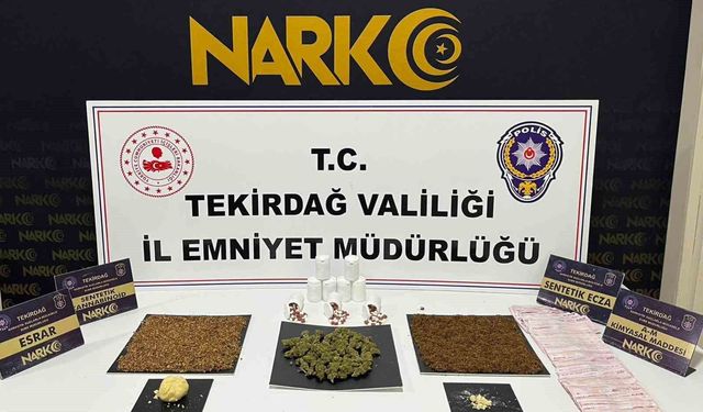 Tekirdağ'da uyuşturucuya geçit yok: 114 operasyonda 133 şüpheliye işlem