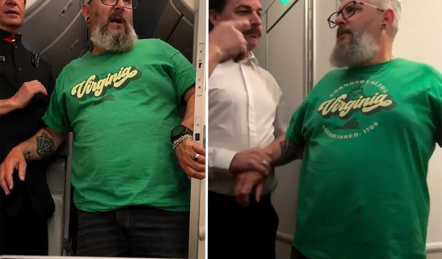 Yolcu kabin görevlisini ısırınca uçak rota değiştirdi