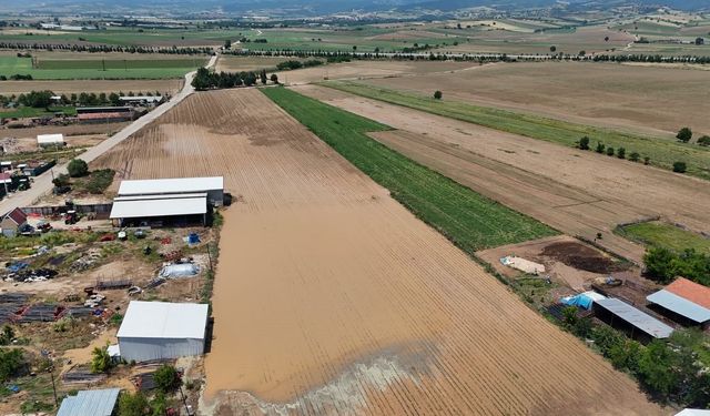 Bursa Yenişehir'de sel ve dolu felaketi