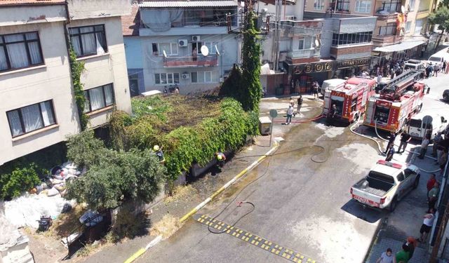 Balıkesir'de çardak yangını korkuttu