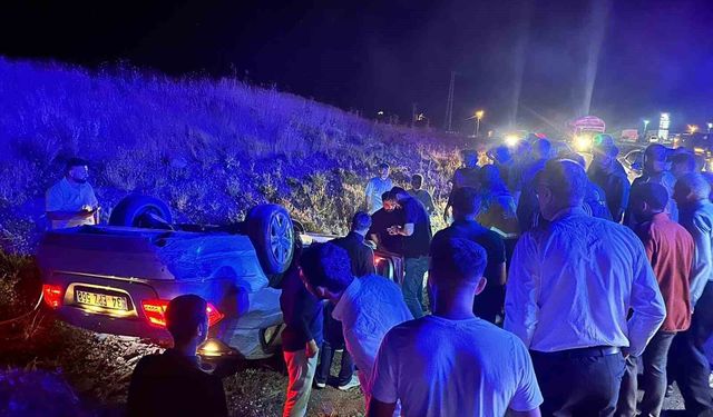 Bingöl'de otomobil takla attı: 1 yaralı