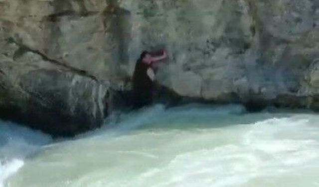 Ceyhan Nehri'nde boğulan vatandaşın son görüntüsü ortaya çıktı