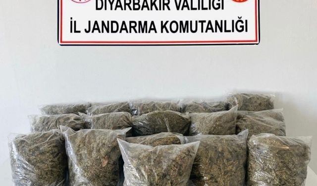 Diyarbakır'da 38 buçuk kilo esrar ele geçirildi