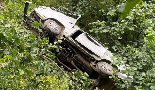 Giresun'da kamyonet dere yatağına uçtu: 1 ölü