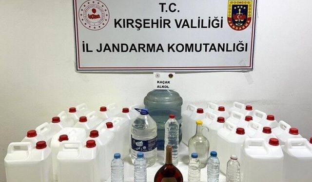 Kırşehir'de kaçak alkol operasyonu: 120 litre ele geçirildi