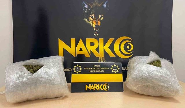 Mardin'de 2 kilo 950 gram uyuşturucu ele geçirildi