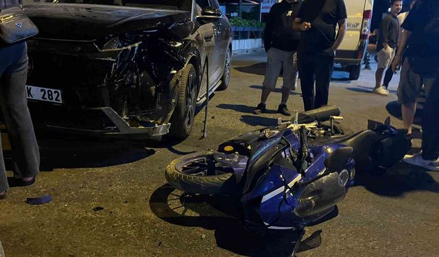 Ters yönden çıkan otomobil kazaya neden oldu