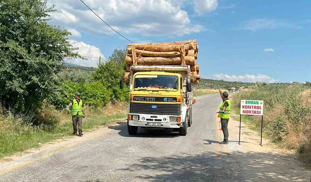 Muğla'da orman emvali taşıyan araçlara mobil kontrol denetimi