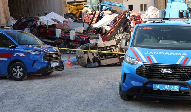 Nevşehir'de devrilen forkliftin altında kalan genç hayatını kaybetti