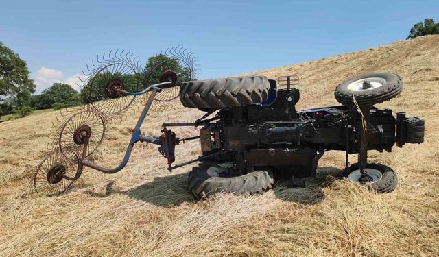 Bursa'da feci kaza: Traktörün devrildiği sürücüden acı haber