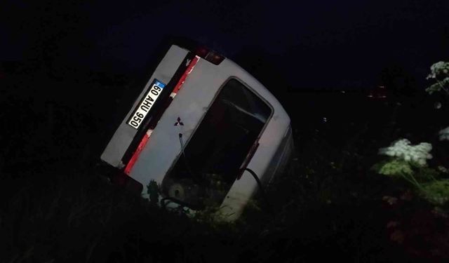 Tokat'ta minibüs takla attı: 1 yaralı