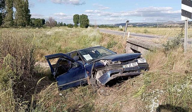 Tokat'ta otomobil şarampole uçtu: 1 ölü, 1 yaralı
