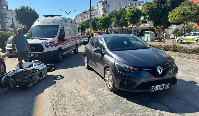 Yaya geçidinde duran motosiklete arkadan çarptı: 1 yaralı