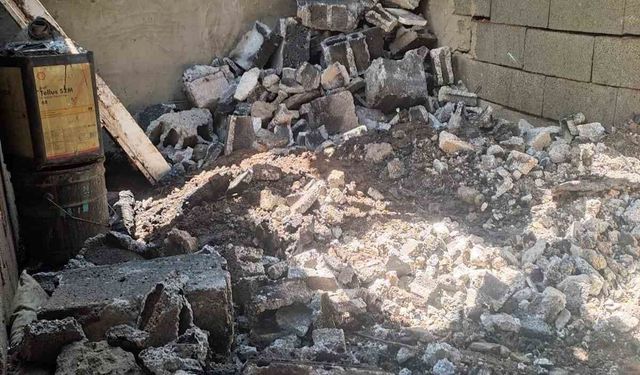 Yüksekova'da odunluk ve garaj yangını