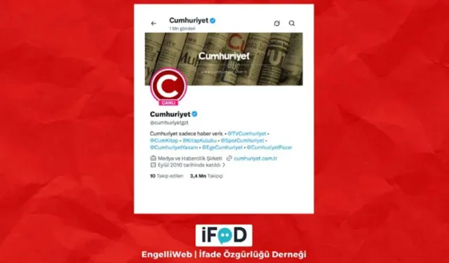 Cumhuriyet gazetesinin X hesabına erişim engeli kararı