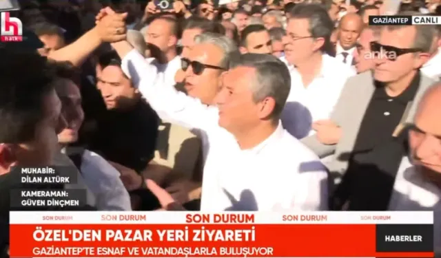 Gaziantep'te Özel'i görmek için izdiham yaşandı