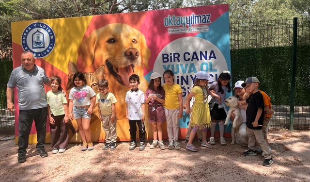 Bursalı öğrencilerden patili dostlara ziyaret