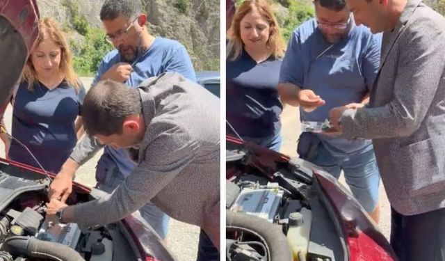 Bursalı aile yolda kaldı: Yardımına belediye başkanı koştu