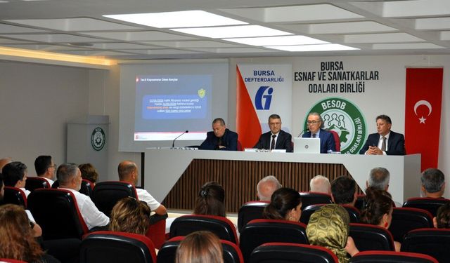 Bursa’da esnafa vergi borcu için ödeme kolaylığı anlatıldı