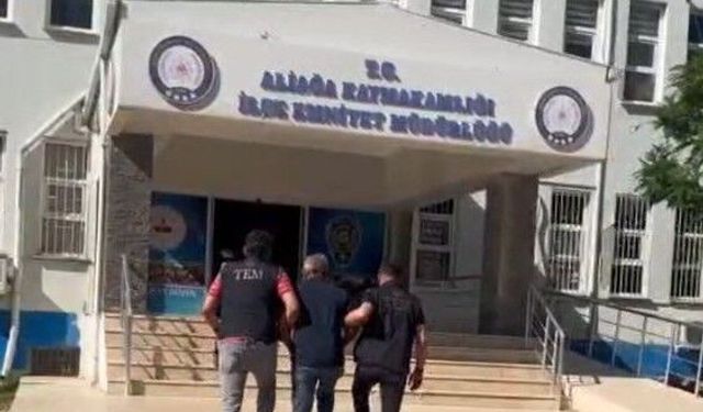 Aliağa'da 9 yıl 10 ay hapis cezası bulunan şahıs yakalandı