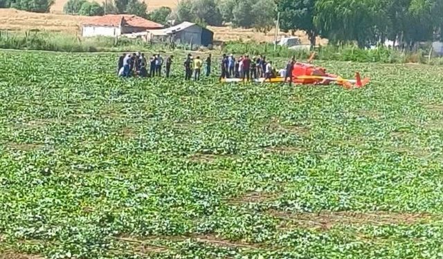 Başkentte eğitim helikopteri düştü: '2 yaralı'