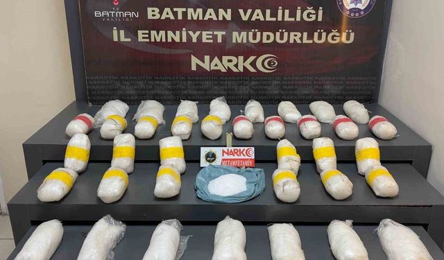 Batman'da uyuşturucu operasyonu: 19 kilo metamfetamin ele geçirildi