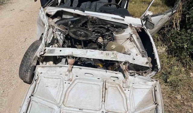 Bayburt'ta Tofaş otomobil uçuruma yuvarlandı: 1 ağır yaralı
