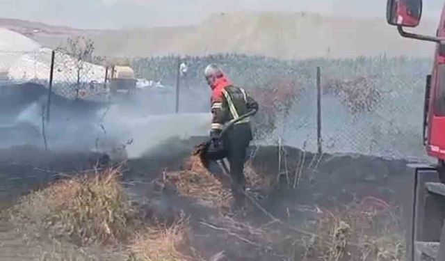 Bingöl'de çıkan bahçe yangını büyümeden söndürüldü