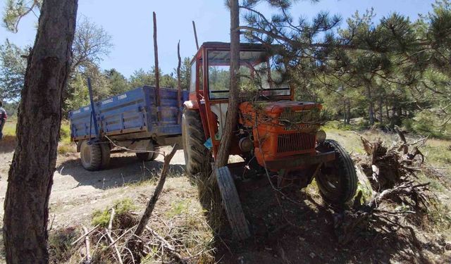 Bolu'da traktörden düşen 2 kişi yaralandı