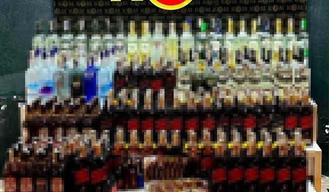 Bursa'da 297 şişe sahte alkollü içki ele geçirildi