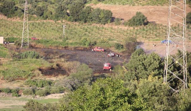 Çanakkale'de tarım arazisinde çıkan yangın kısa sürede kontrol altına alındı